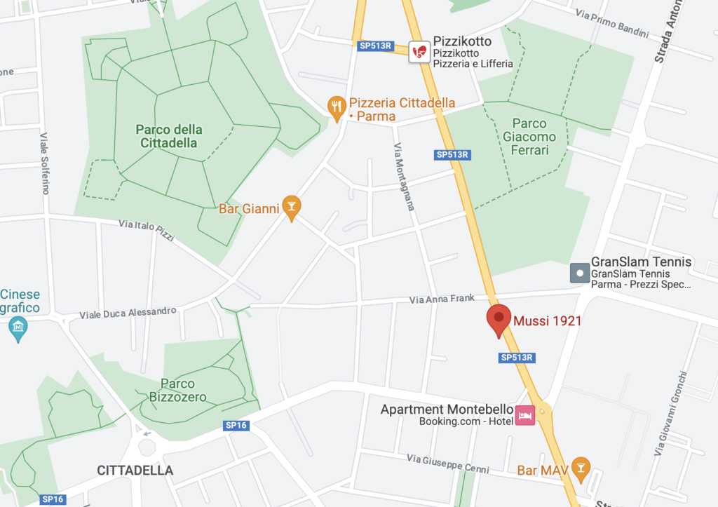 Mappa Mussi dal 1921